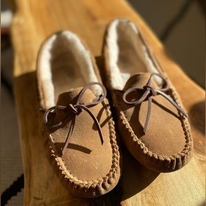 UGG Moccasin Slippers, Rubber Bottoms